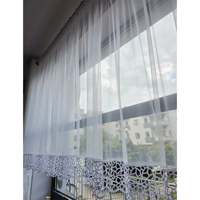 Firana gotowa z gipiurą 400x130 MARIOLA (limitowana kolekcja) - na karnisz 150-260cm